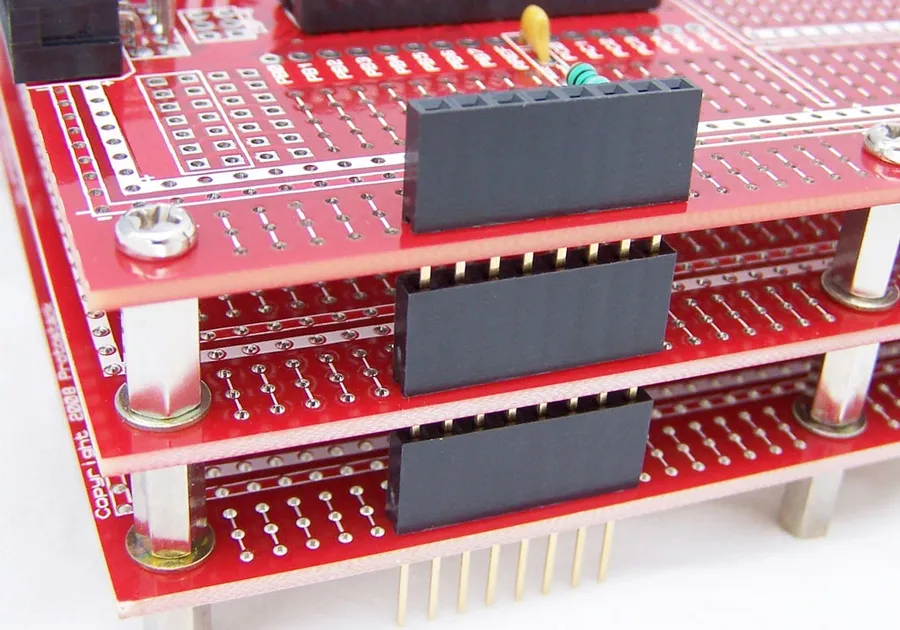A stack of PCB boards.