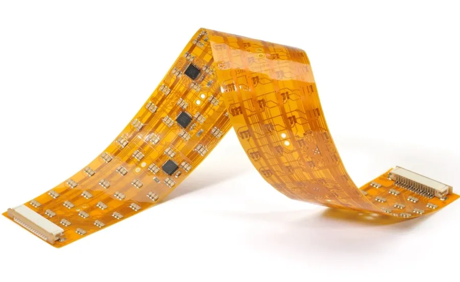 An example of a flexible PCB.