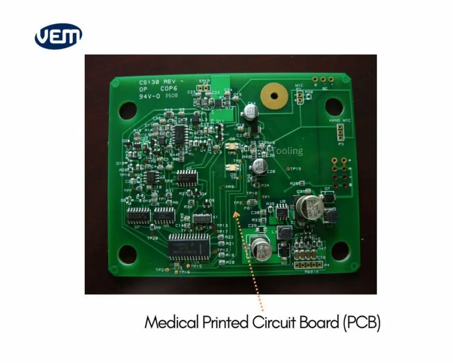 A detailed layout of a PCB design intended for medical application.