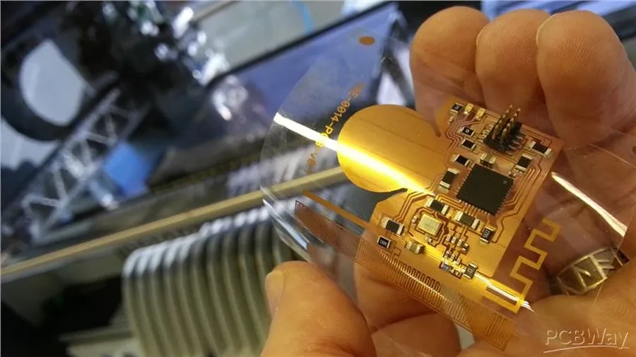 A factory floor where flexible PCBs are being manufactured.