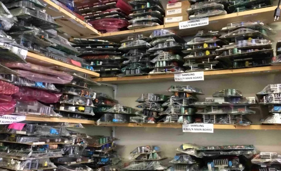 The storefront of a local electronics component store.