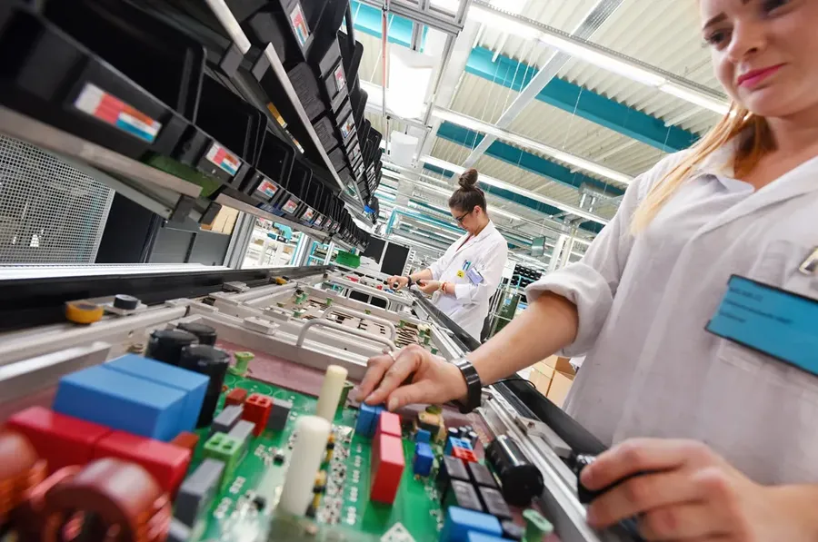 An overview of a PCB manufacturing facility.