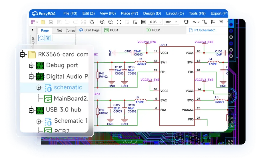 A screenshot of an online platform where a user is placing an order for PCB boards.