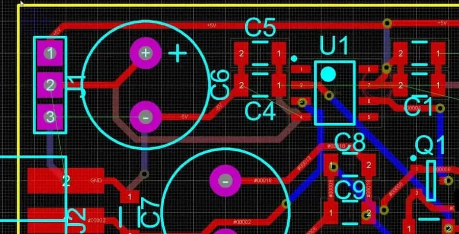 A high-quality PCB design with optimal component placement.