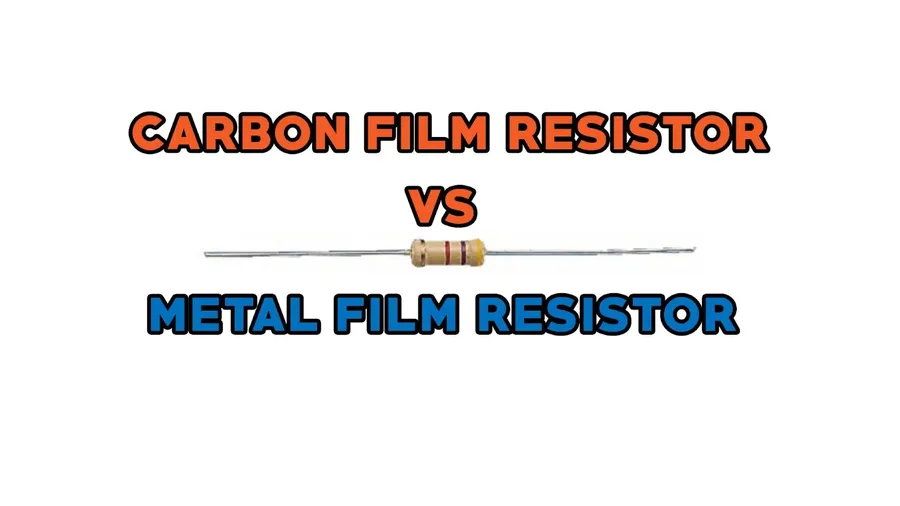 A side-by-side comparison of ceramic and carbon film resistors.