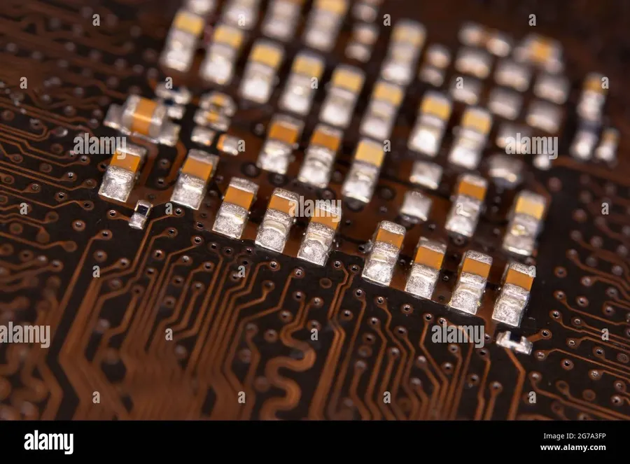 A close up photo of ceramic capacitors.