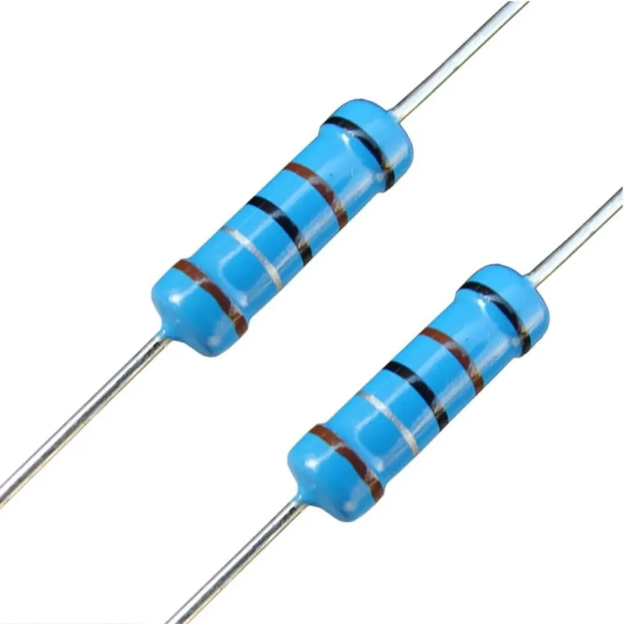 A 1/4 watt resistor, commonly used in electronics.