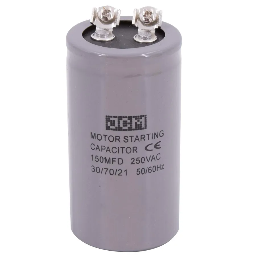 A motor start capacitor, likely a Mallory brand.