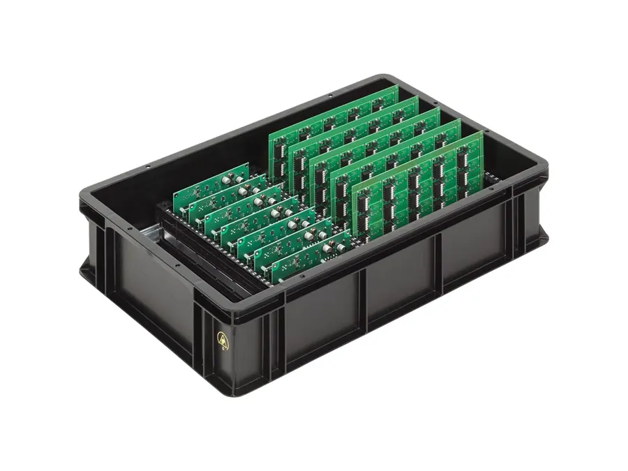 A packed PCB ready for shipment.