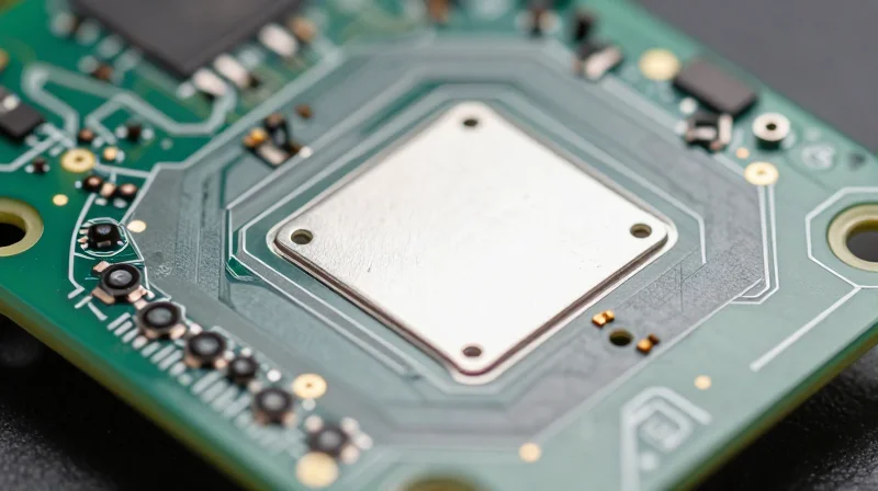Close up of high quality surface finish on PCB components