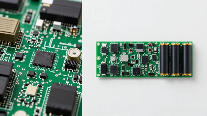 Side-by-side comparison of a standard versus high-performance BMS module layout.