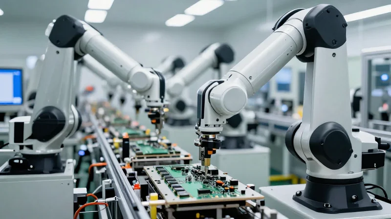 High-precision automated manufacturing equipment for electronics