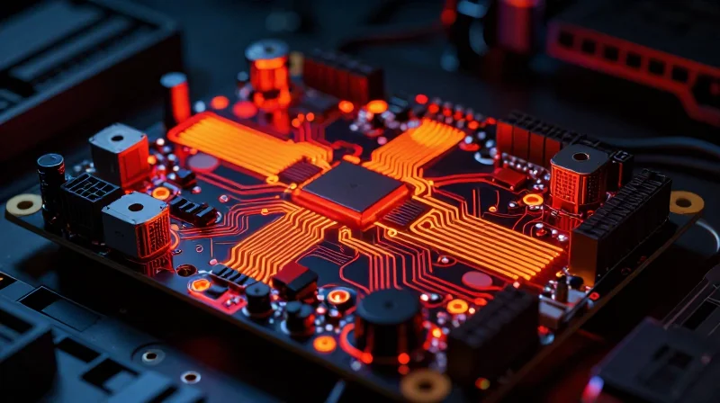 Thermal heat map visualization on an electric vehicle power inverter circuit board