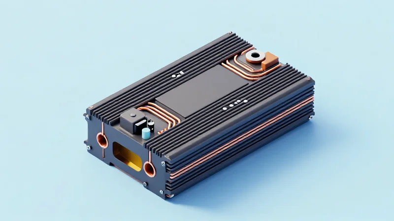 3D isometric view of a modular automotive power system architecture