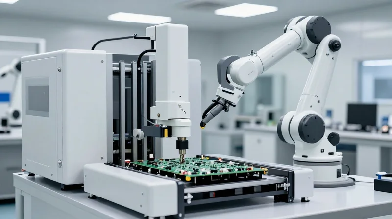 Industrial quality inspection station for circuit boards
