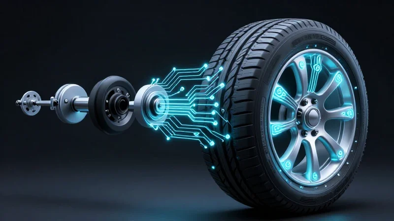 Conceptual visualization of tire pressure monitoring evolution