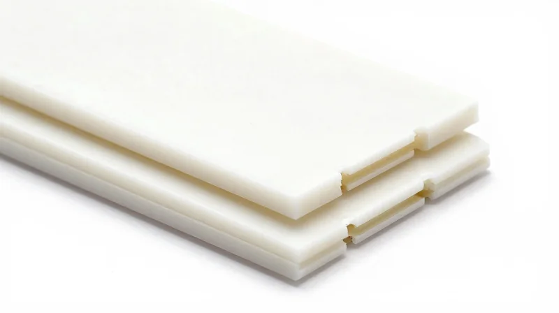 Clean studio shot of white ceramic substrate plates