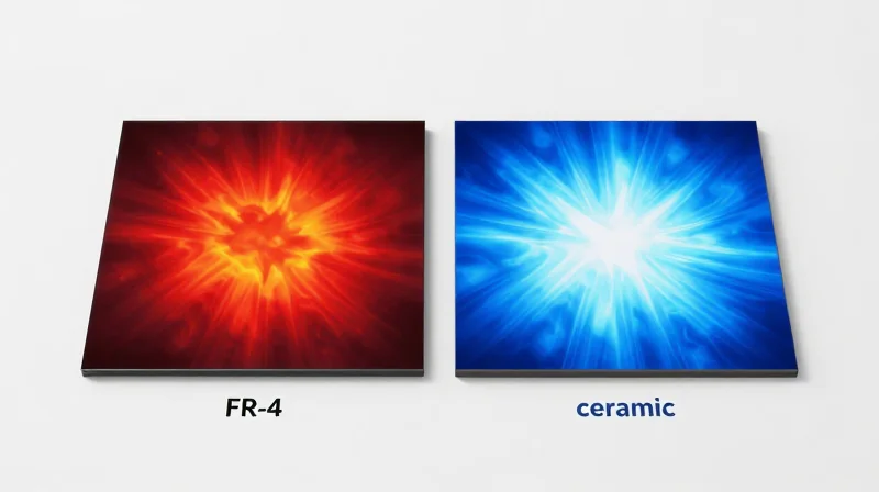 Comparison of heat dissipation between two substrates