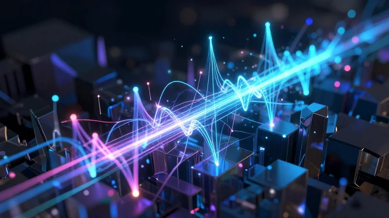Abstract visualization of high speed signals through a substrate