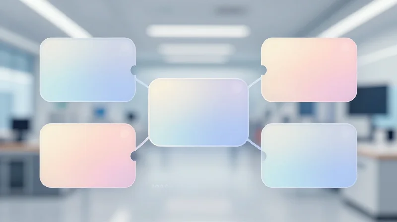 Abstract representation of the design-for-manufacturing process flow.