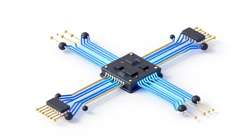 Isometric 3D model showing redundant PCB circuit paths.