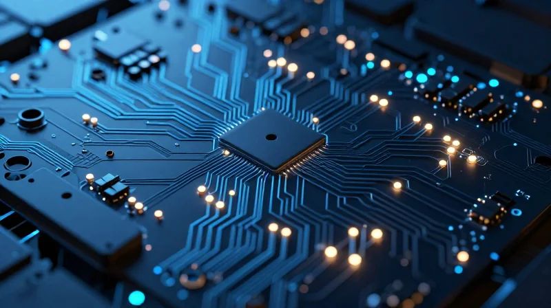 Conceptual visualization of a circuit board as a central nervous system for automotive climate control
