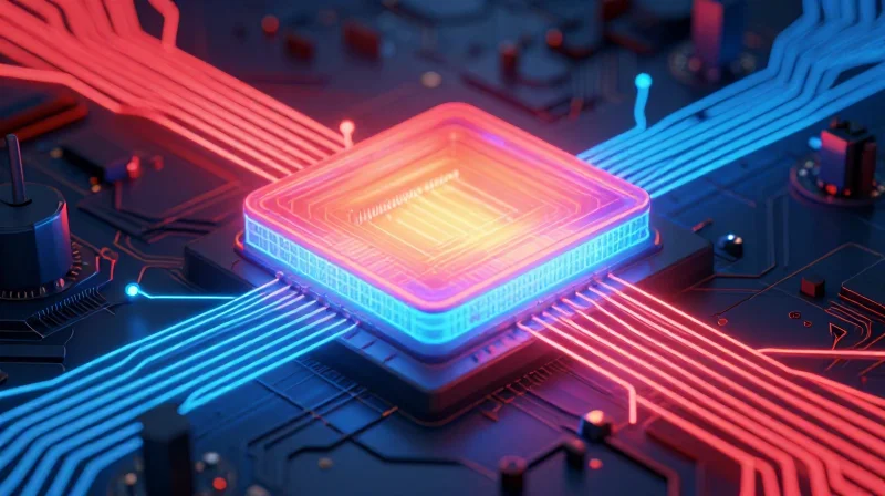 Thermal management visualization on a compact camera PCB