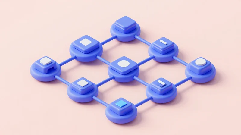 Isometric 3D view of a modern zonal automotive electronic architecture with interconnected nodes.