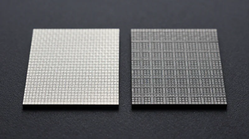 Side-by-side comparison of different PCB substrate materials in a laboratory setting.