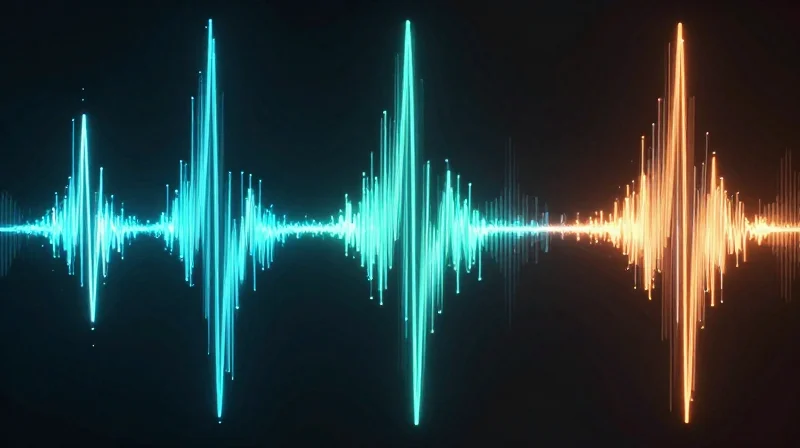 Abstract representation of high-frequency light pulses representing power modulation for thermal control.