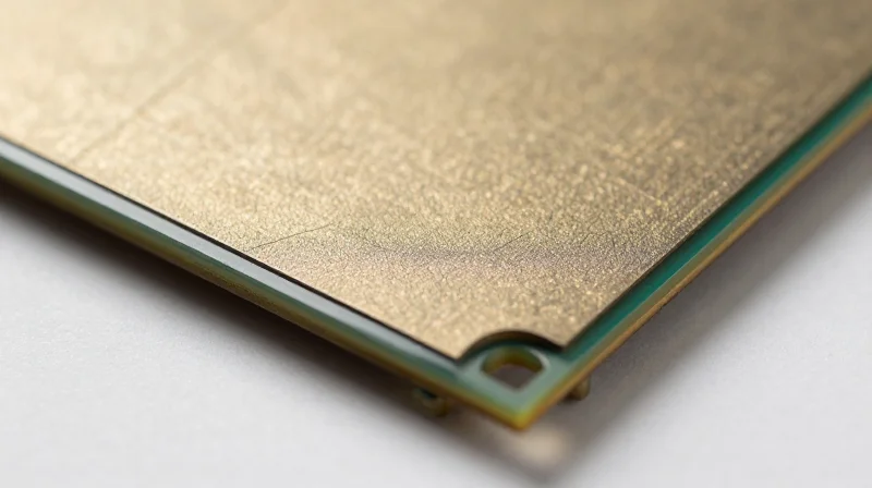 Macro close-up of a high-quality PCB substrate material surface showing refined material texture.