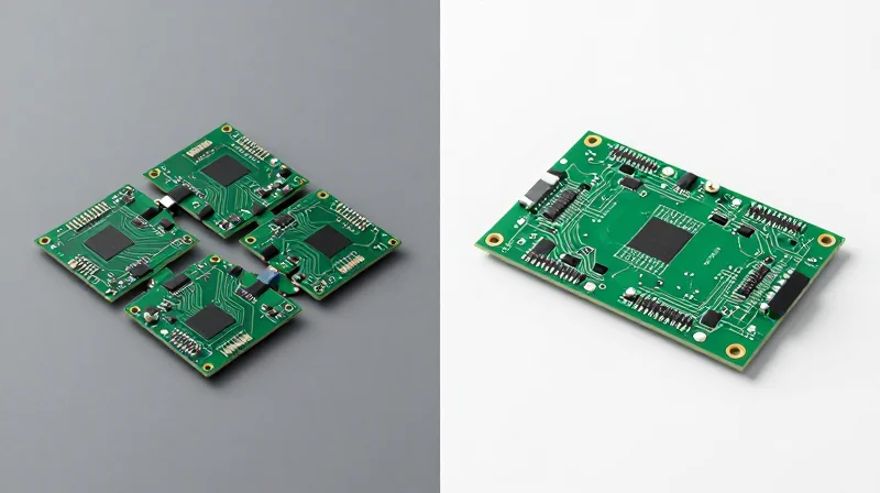 Comparison between multiple small PCBs and one large integrated PCB