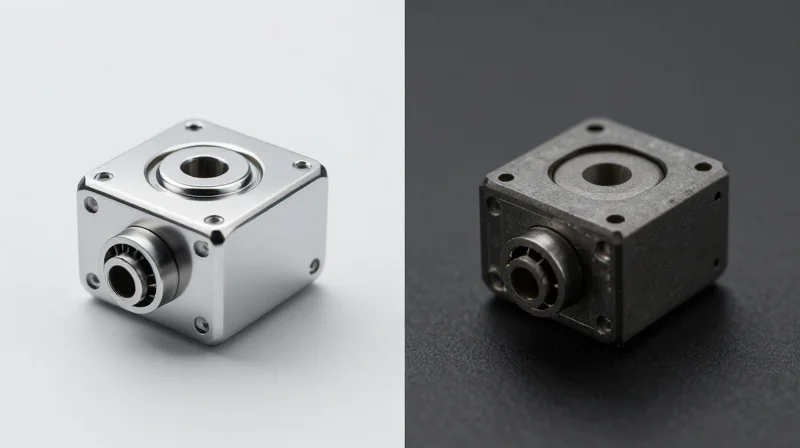 Split screen visual comparing high-quality components versus lower-grade alternatives.