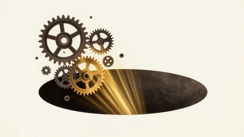 An abstract representation of financial risk and component failure in a professional environment.