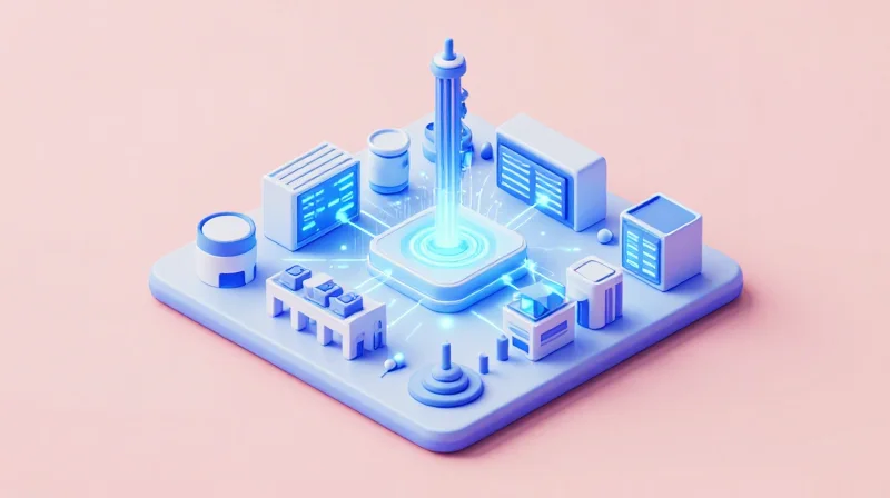 Conceptual representation of a digital twin of a factory