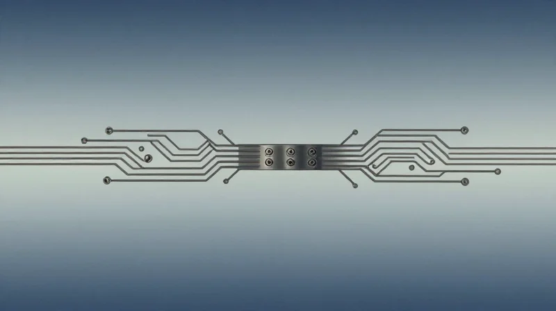 Conceptual cross-section of a flexible circuit showing the neutral axis