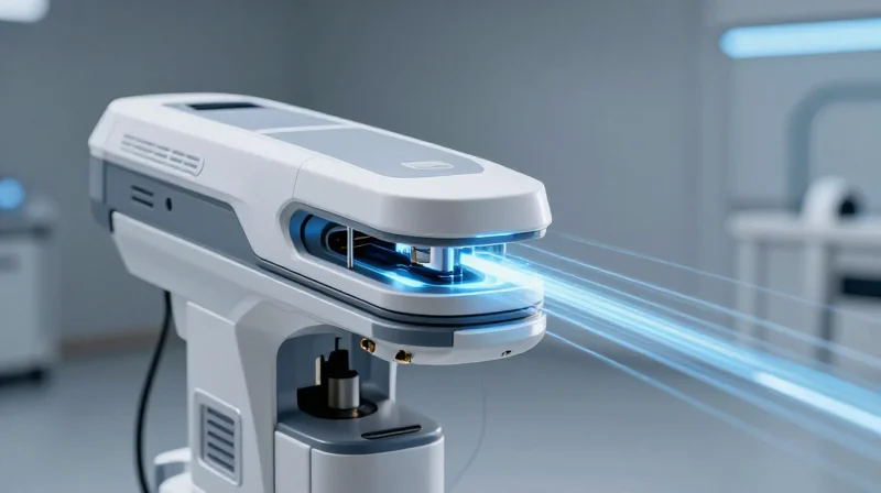 A conceptual visualization of the evolution of medical technology toward miniaturization.
