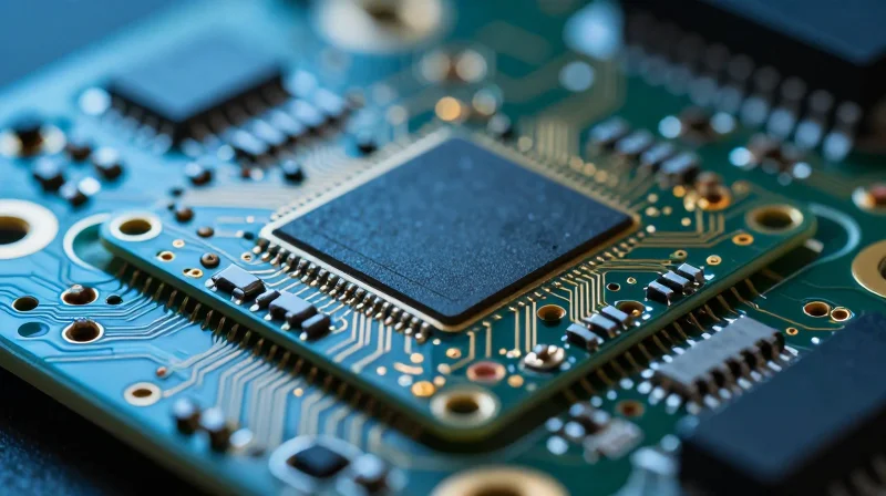 Modern compact PCBA with integrated high-density components