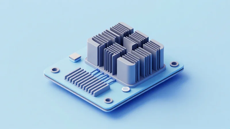 Isometric view of cooling systems integrated with power electronics