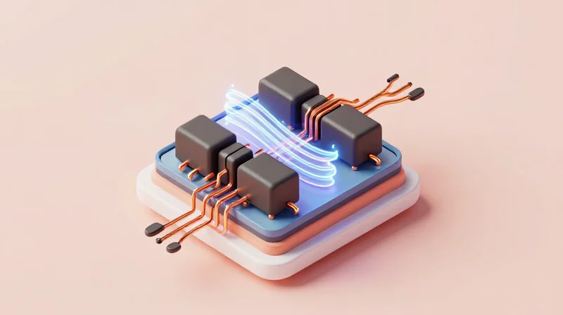3D visualization of electromagnetic field containment around high-current pulse circuits.