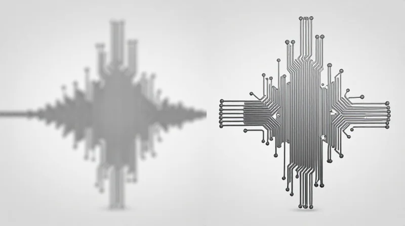 Comparison conceptual image showing standard vs premium PCB performance