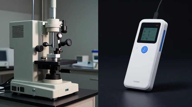 Conceptual transition from large laboratory diagnostic machines to compact portable healthcare devices