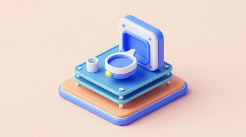 Isometric view of a miniature medical sensor assembly showcasing a layered ground plane structure