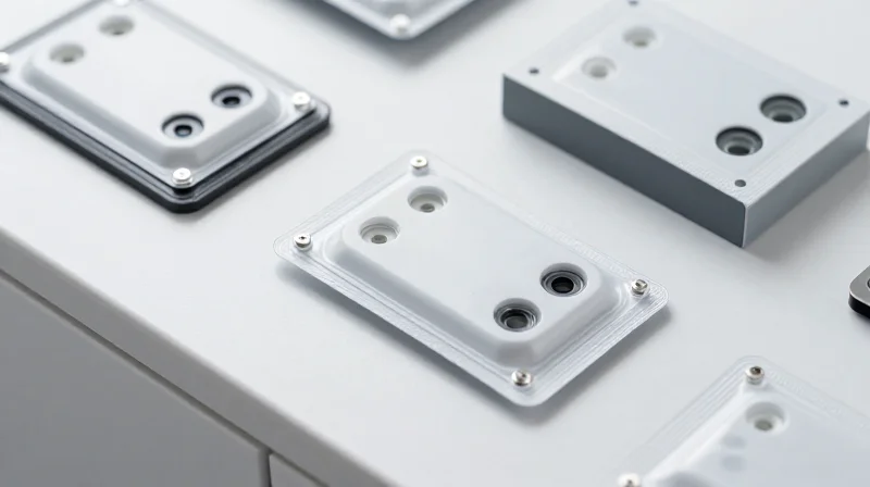 Protective packaging materials cradling sensitive medical electronic components.