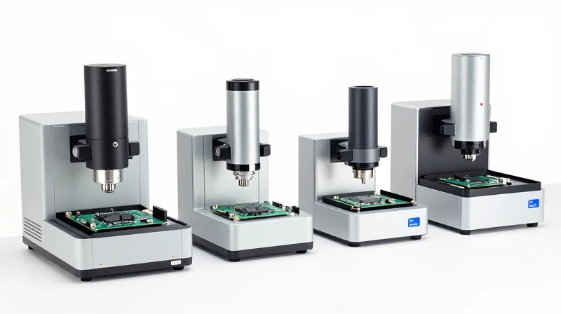 A visual representation of electronic boards undergoing various stages of rigorous automated inspection.