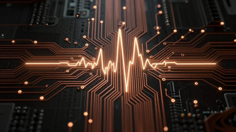 Conceptual representation of signal integrity and impedance control in a circuit board