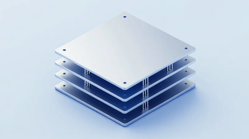 Isometric 3D representation of an ELIC PCB stack-up structure