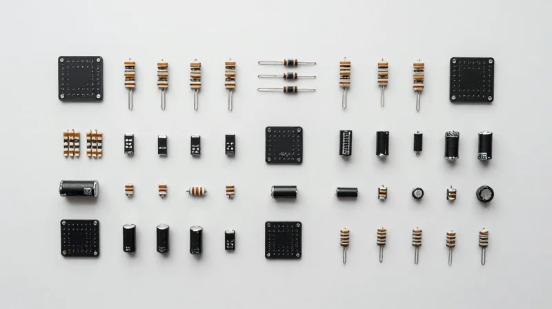 Neat arrangement of electronic components on a circuit board