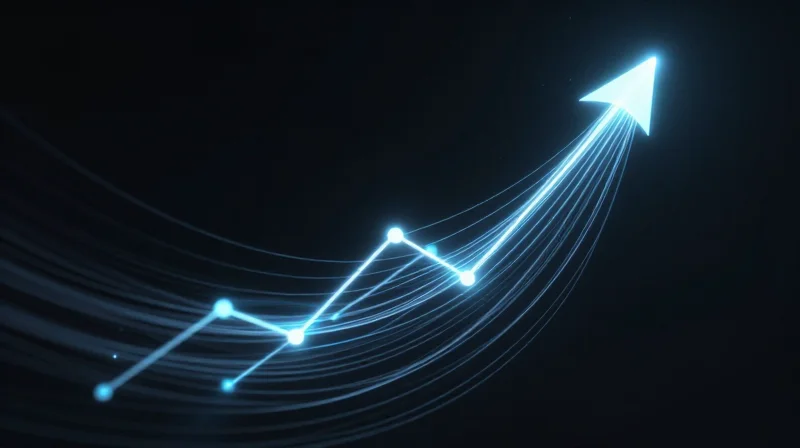 An abstract visualization of data streams representing predictive reliability in manufacturing.