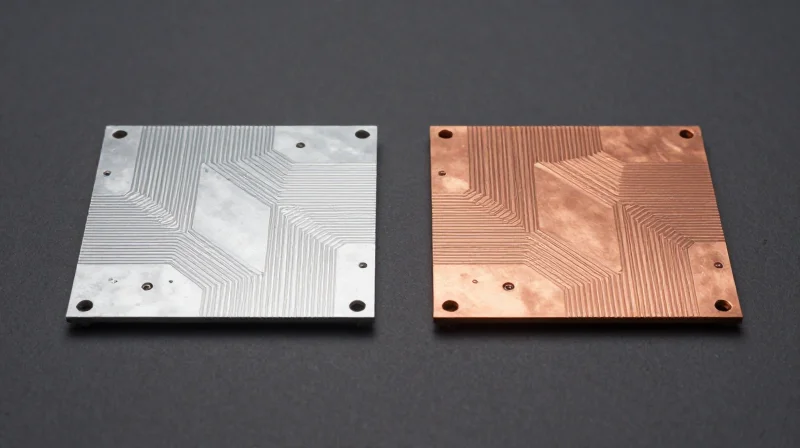 Side-by-side comparison of aluminum and copper metal core substrates